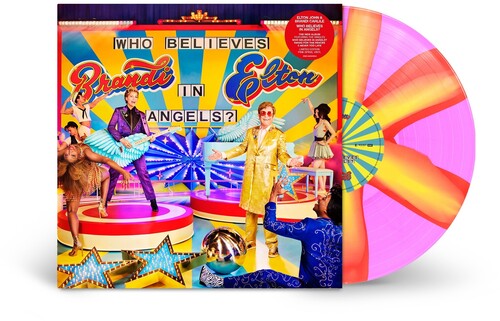 Elton John & Brandi Carlile - Who Believes in Angels? - Limited Edition IEX Pink & Orange Spiral Color Vinyl